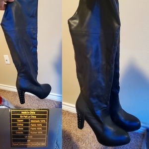 Over The Knee Black Boots